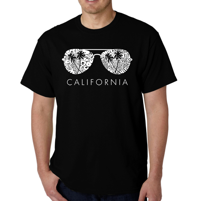 Mens Word Art T-shirt - California Shades