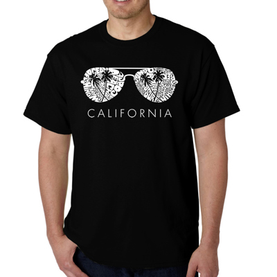 Mens Word Art T-shirt - California Shades