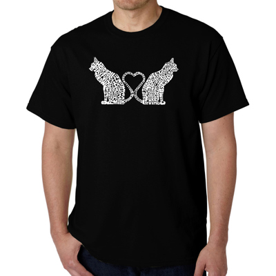 Cat Tail Hearts - Mens Word Art T-Shirt