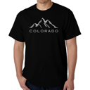 Black Medium Mens Word Art T-shirt - Colorado Ski Towns