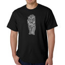 Black XL Mens Word Art T-shirt - TIGER