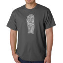 Gray XL Mens Word Art T-shirt - TIGER