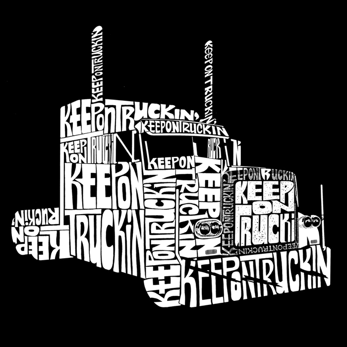 Mens Word Art T-shirt - KEEP ON TRUCKIN'
