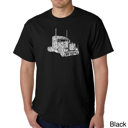 Black Medium Mens Word Art T-shirt - KEEP ON TRUCKIN'