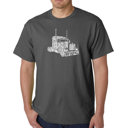 Gray Medium Mens Word Art T-shirt - KEEP ON TRUCKIN'