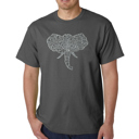 Gray XL Mens Word Art T-shirt - Tusks