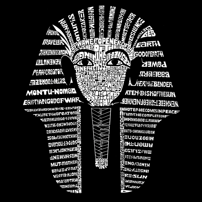 Mens Word Art T-shirt - KING TUT