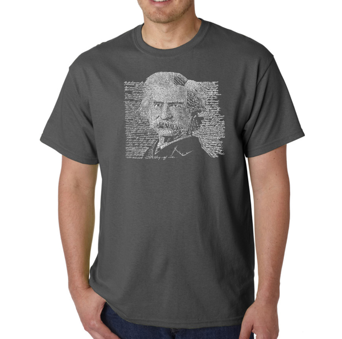 Mens Word Art T-shirt - Mark Twain