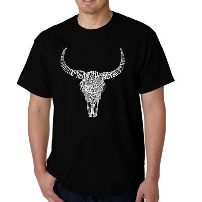 Mens Word Art T-shirt - Texas Skull