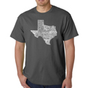 Gray XXXXL Mens Word Art T-shirt - The Great State of Texas