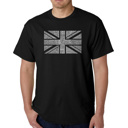 Black XXXL Mens Word Art T-shirt - UNION JACK