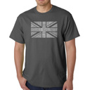 Gray XXL Mens Word Art T-shirt - UNION JACK