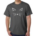 Gray Medium Mens Word Art T-shirt - Whiskers