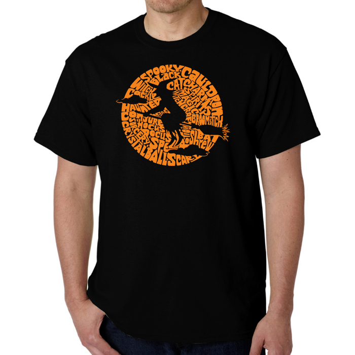 Mens Word Art T-shirt - Spooky Witch