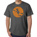 Gray XXXXL Mens Word Art T-shirt - Spooky Witch