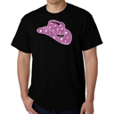 Black XXL Cowgirl Hat - Mens Word Art T-Shirt