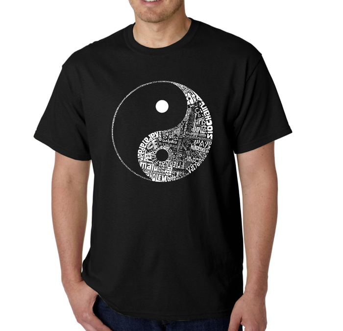 Mens Word Art T-shirt - YIN YANG