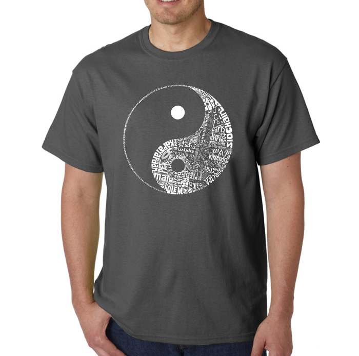 Mens Word Art T-shirt - YIN YANG