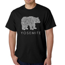 Black XXXXL Mens Word Art T-shirt - Yosemite Bear