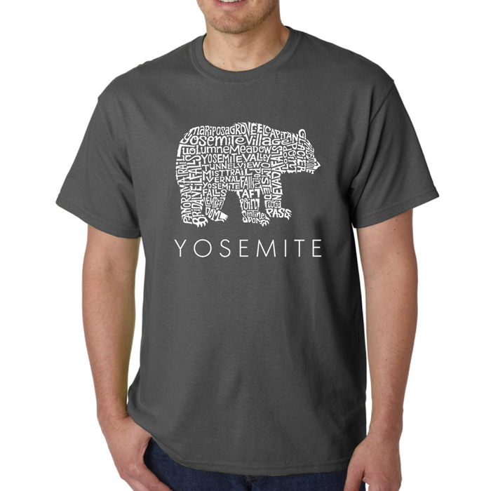 Mens Word Art T-shirt - Yosemite Bear