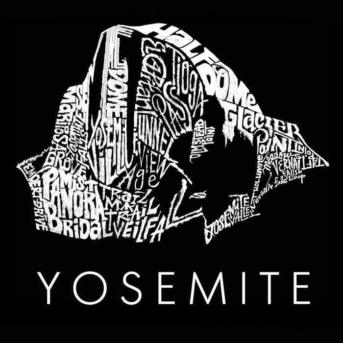 Mens Word Art T-shirt - Yosemite
