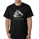 Black XXXXL Mens Word Art T-shirt - Yosemite