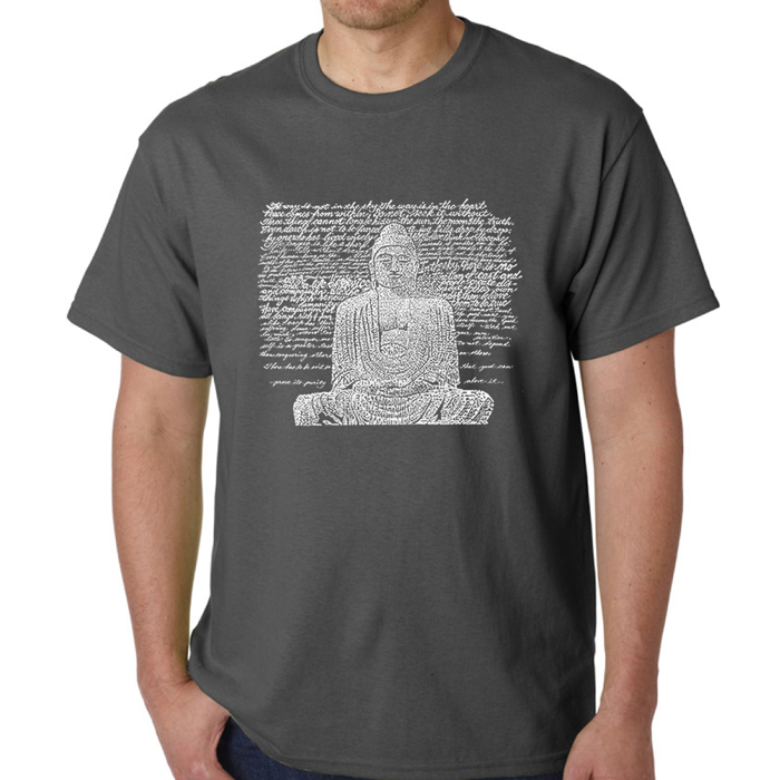 Mens Word Art T-shirt - Zen Buddha