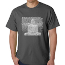 Gray XXL Mens Word Art T-shirt - Zen Buddha