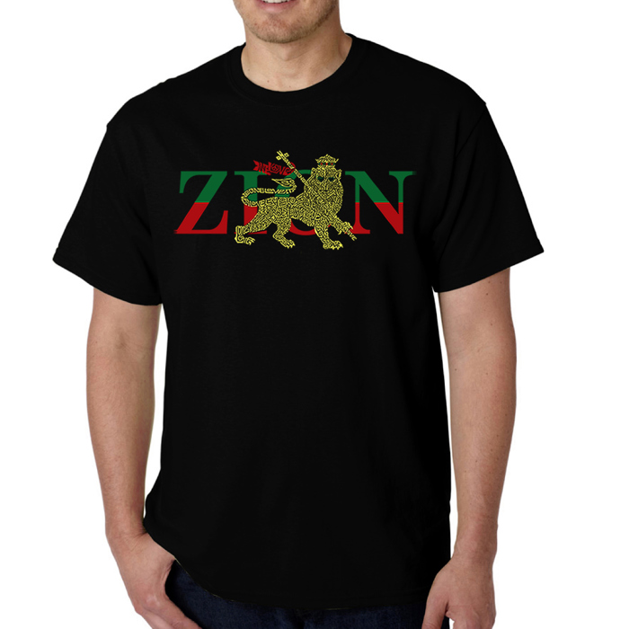 Mens Word Art T-shirt - Zion - One Love