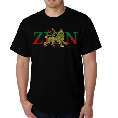 Mens Word Art T-shirt - Zion - One Love