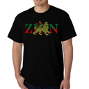 Black XXXL Mens Word Art T-shirt - Zion - One Love