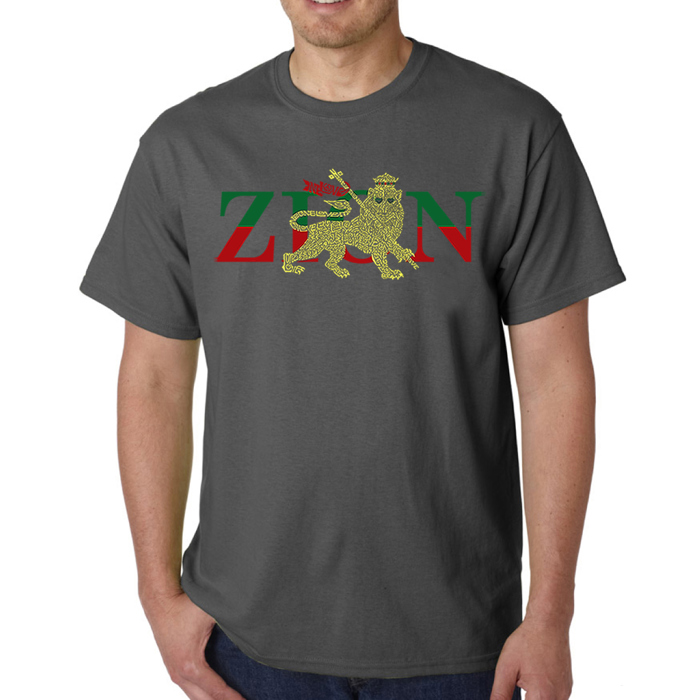 Mens Word Art T-shirt - Zion - One Love