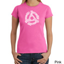 Pink XL Women's Word Art T-Shirt - Record Adapter