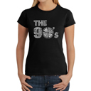 Black Medium Women's Word Art T-Shirt - 90S
