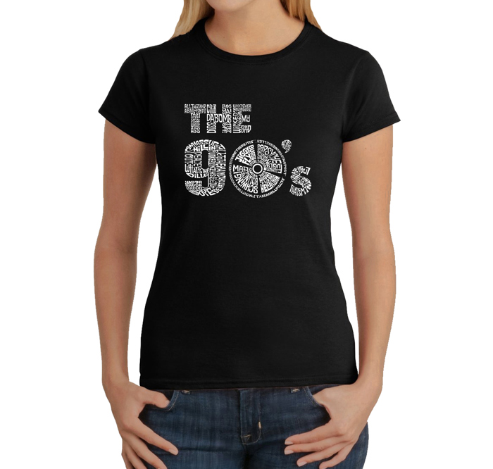 Women's Word Art T-Shirt - 90S