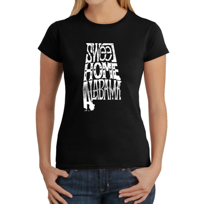 Women's Word Art T-Shirt - Sweet Home Alabama