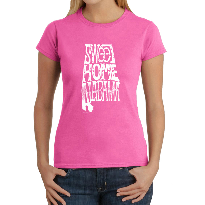 Women's Word Art T-Shirt - Sweet Home Alabama