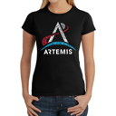 Black Small NASA Artemis Logo - Women's Word Art T-Shirt