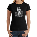 Black Medium Women's Word Art T-Shirt - ASTRONAUT
