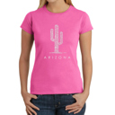  Women's Word Art T-Shirt - Arizona Cities