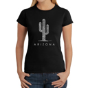 Black XXL Women's Word Art T-Shirt - Arizona Cities