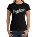 Black Medium Women's Word Art T-Shirt - Brooklyn Neighborhoods
