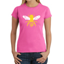 Pink Large Women's Word Art T-Shirt - Bee Kind