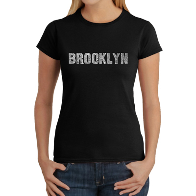 Women's Word Art T-Shirt - BROOKLYN NEIGHBORHOODS