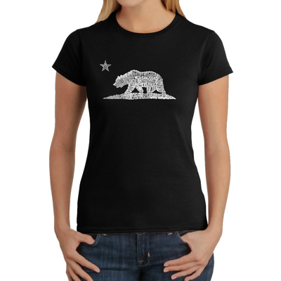 Women's Word Art T-Shirt - California Bear