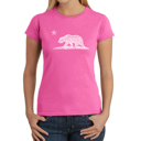 Pink XL Women's Word Art T-Shirt - California Bear