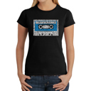 Black Small Women's Word Art T-Shirt - 80s One Hit Wonders