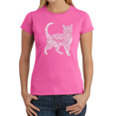  Women's Word Art T-Shirt - Cat