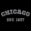 Women's Word Art T-Shirt - Chicago 1837
