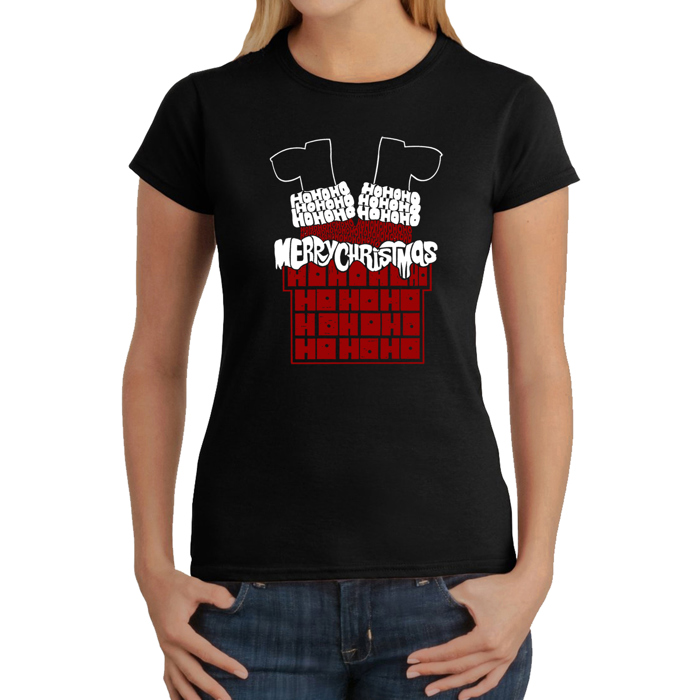 Chimney Santa - Women's Word Art T-Shirt